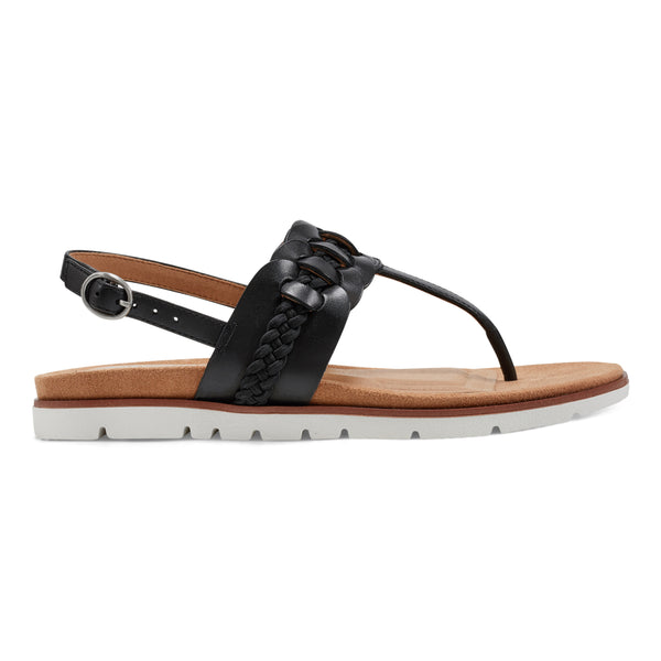 Easy Spirit Elaine Flat Sandals Black