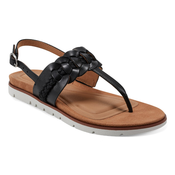 easy spirit Elaine Flat Sandals Black