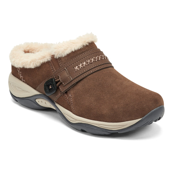 easy spirit Elinn Casual Clogs Dark Brown Suede