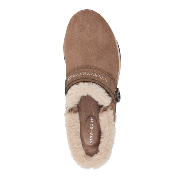 Easy Spirit Elinn Casual Clogs Taupe Suede