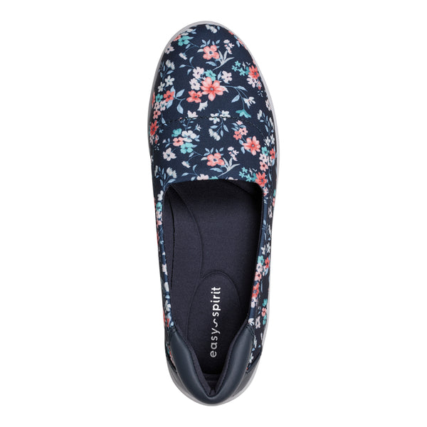 Easy Spirit Gift Slip On Flats Navy Floral