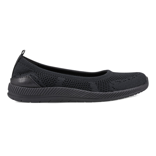 Easy Spirit Glitz Walking Shoes Black Black Knit