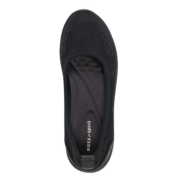 Easy Spirit Glitz Walking Shoes Black Black Knit