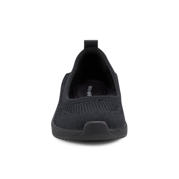 Easy Spirit Glitz Walking Shoes Black Black Knit