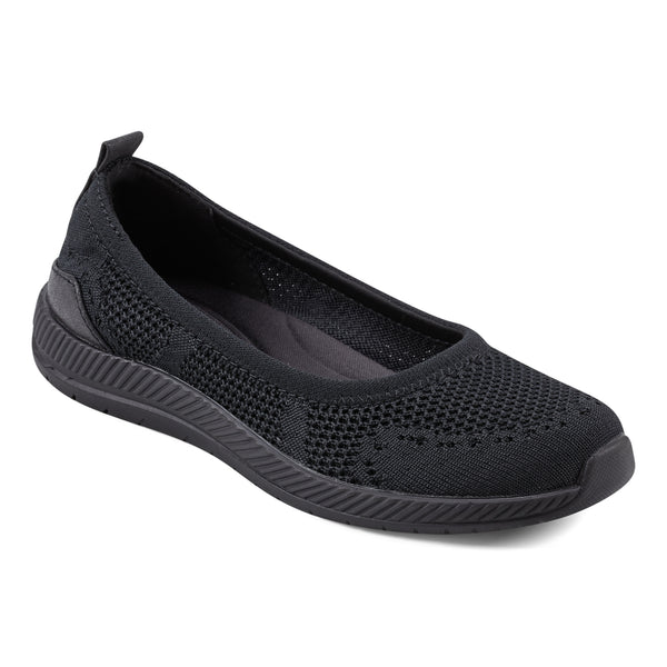 Easy Spirit Glitz Walking Shoes Black Black Knit