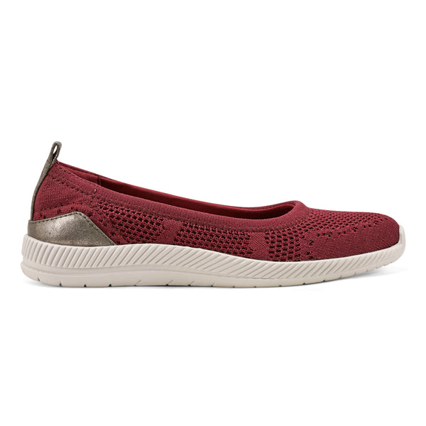 Easy Spirit Glitz Walking Shoes Dark Red Knit