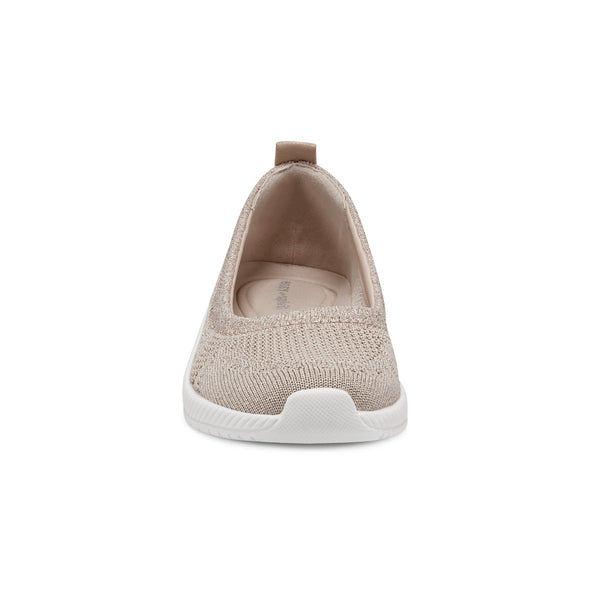 Easy Spirit Glitz Walking Shoes Gold Knit