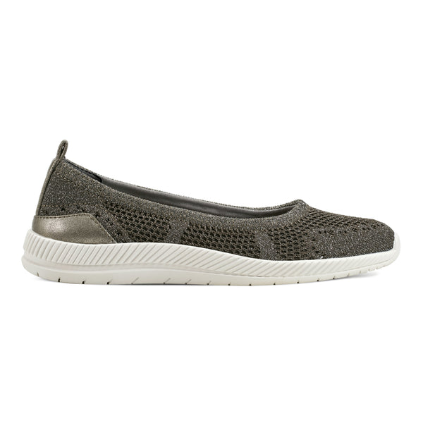 Easy Spirit Glitz Walking Shoes Grey Metallic