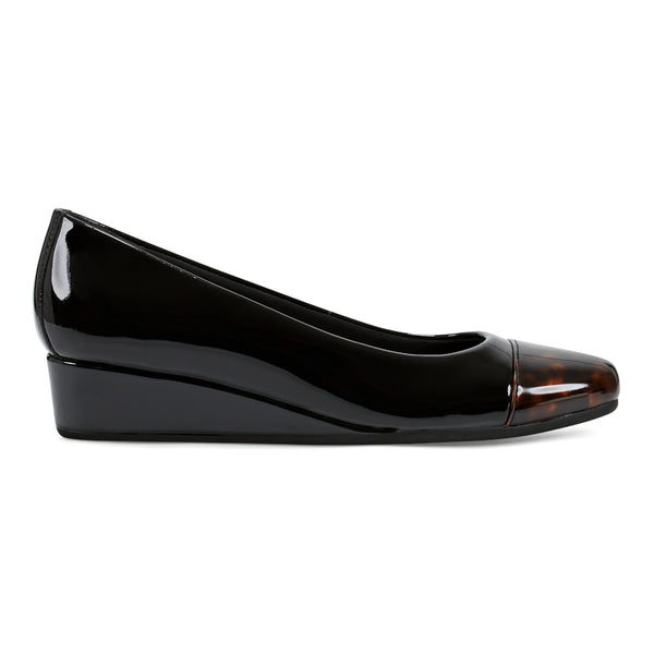 Easy Spirit Gracey Wedge Heels Black/Tortoise