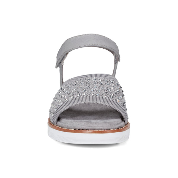 Easy Spirit Jaela Rhinestone Sandals Medium Grey