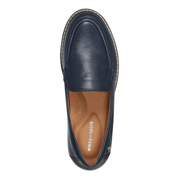 Easy Spirit Jaylin Casual Loafers Navy Leather