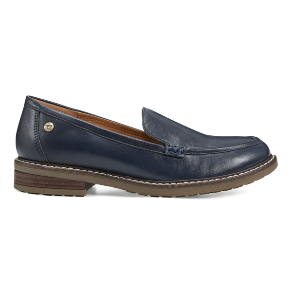 Easy Spirit Jaylin Casual Loafers Navy Leather