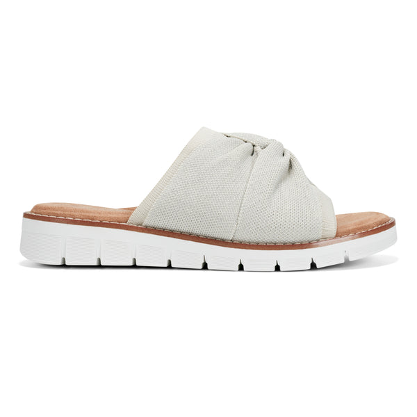 Easy Spirit Josy Knotted Slide Sandals Ivory