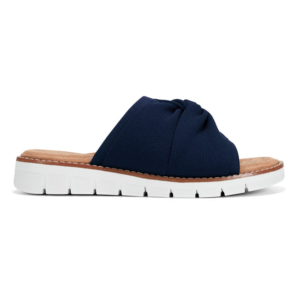 Easy Spirit Josy Knotted Slide Sandals Navy