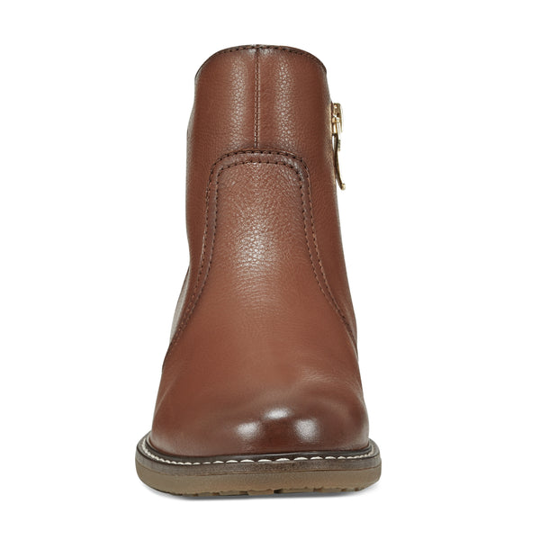 Easy Spirit Juna Casual Booties Brown Leather