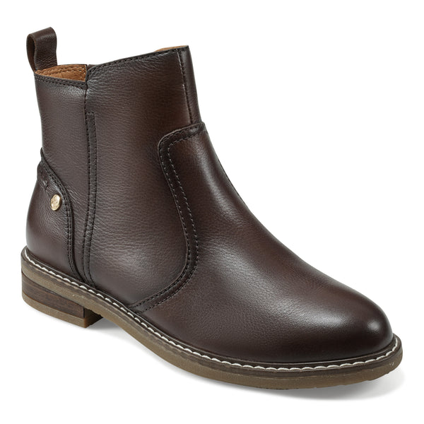 easy spirit Juna Casual Booties Brown Leather