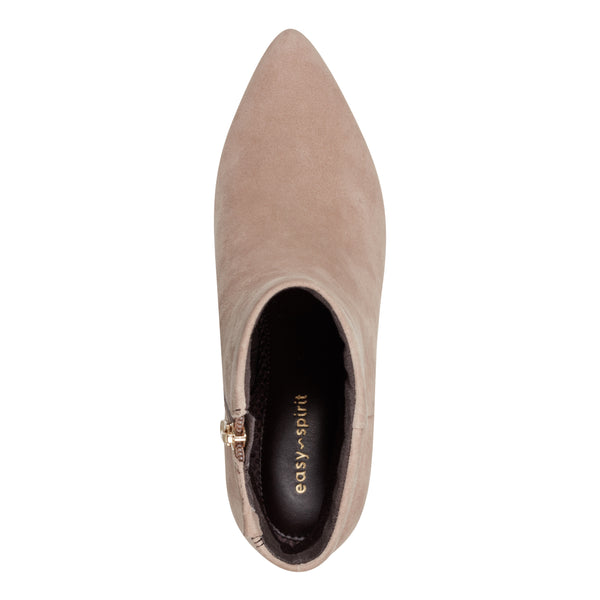 Easy Spirit Laina Dress Booties Taupe Suede