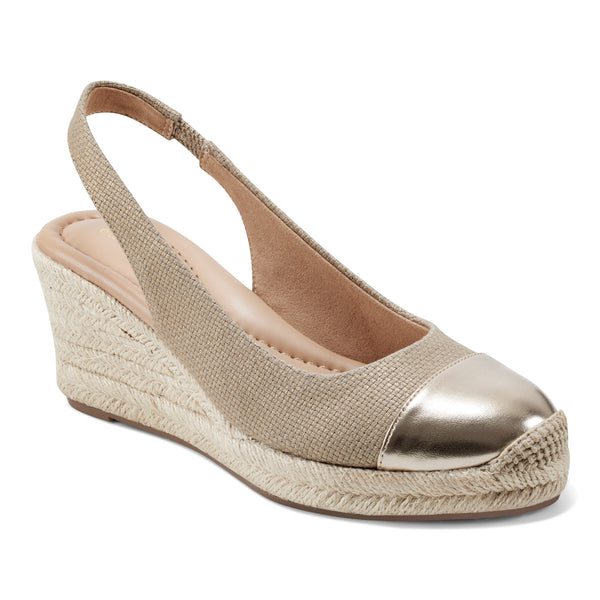 easy spirit Margie Platform Wedge Slingbacks Gold