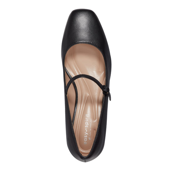 Easy Spirit Marlay Mary Jane Pumps Black Leather