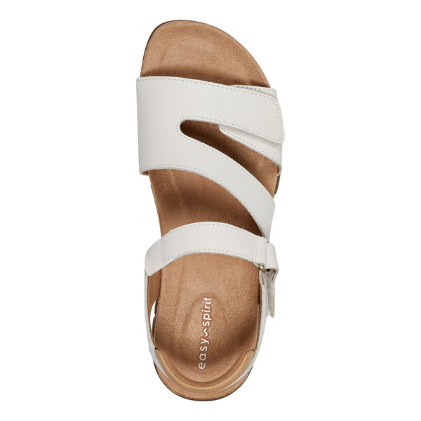 Easy Spirit Mavey Casual Sandals Ivory Leather