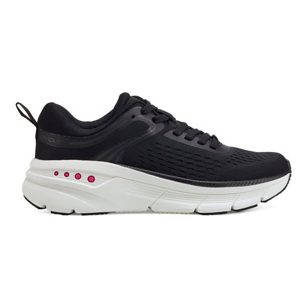 Easy Spirit Maxine EMOVE Walking Shoes Black Knit