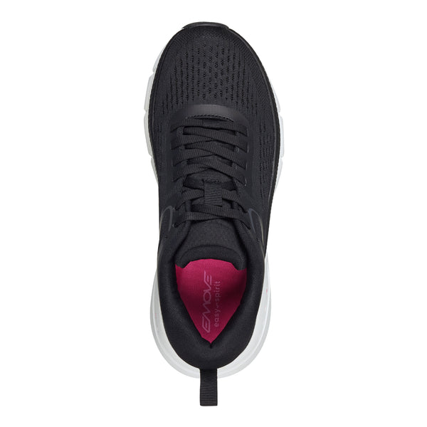 Easy Spirit Maxine EMOVE Walking Shoes Black Knit