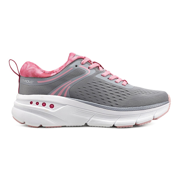 Easy Spirit Maxine EMOVE Walking Shoes Grey/Pink