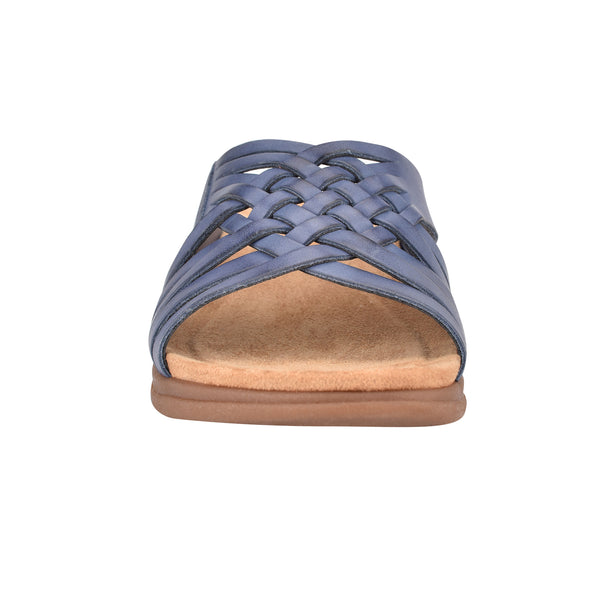 Easy Spirit Meadow Slip On Sandals Blue Leather