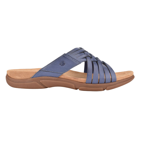 Easy Spirit Meadow Slip On Sandals Blue Leather