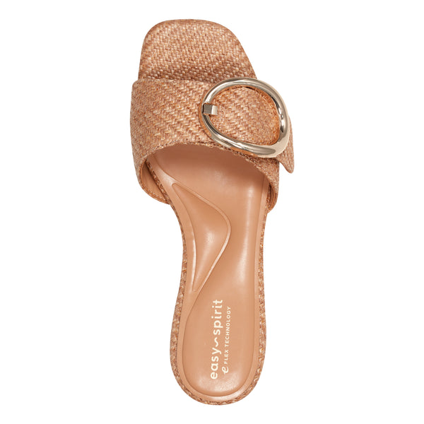 Easy Spirit Roxana Slide Sandals Natural Raffia