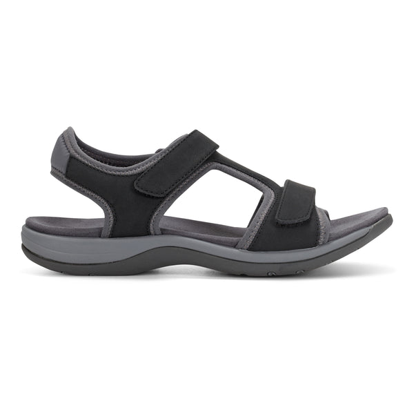 Easy Spirit Saffy Flat Sandals Black