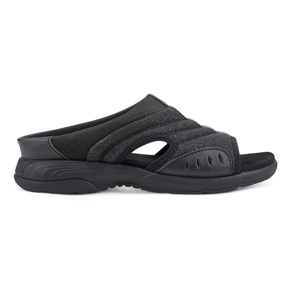 Easy Spirit Traciee Slip On Sandals Black Glitter
