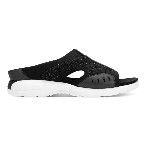 Easy Spirit Traciee Slip On Sandals Black Stone