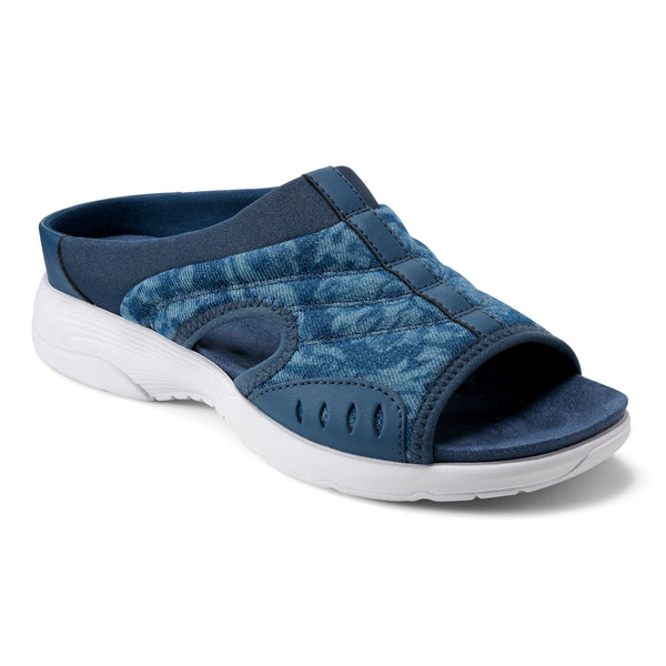easy spirit Traciee Slip On Sandals Denim Floral