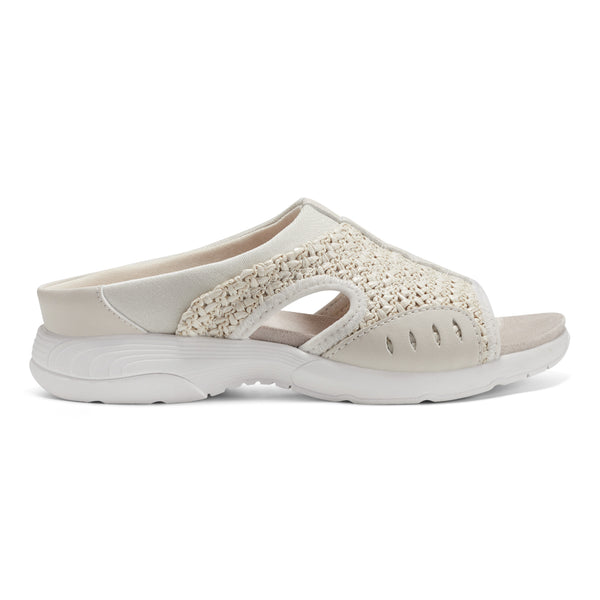 Easy Spirit Traciee Slip On Sandals Ivory Raffia