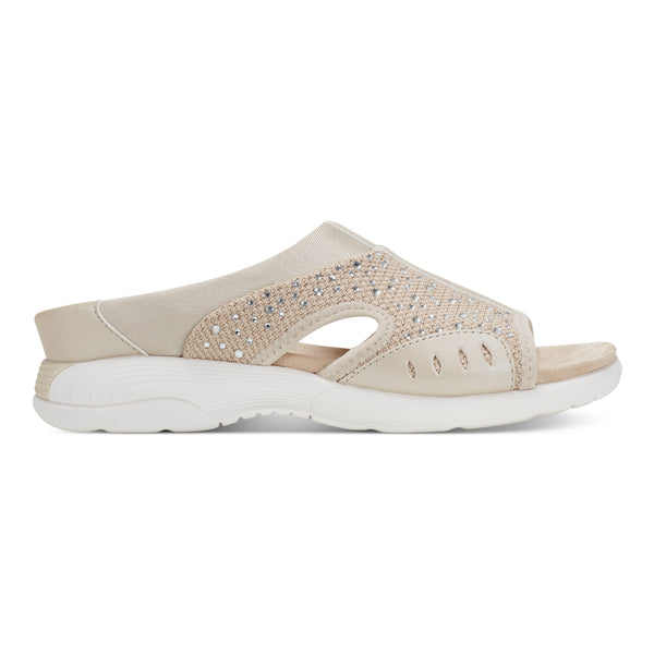 Easy Spirit Traciee Slip On Sandals Natural Stone