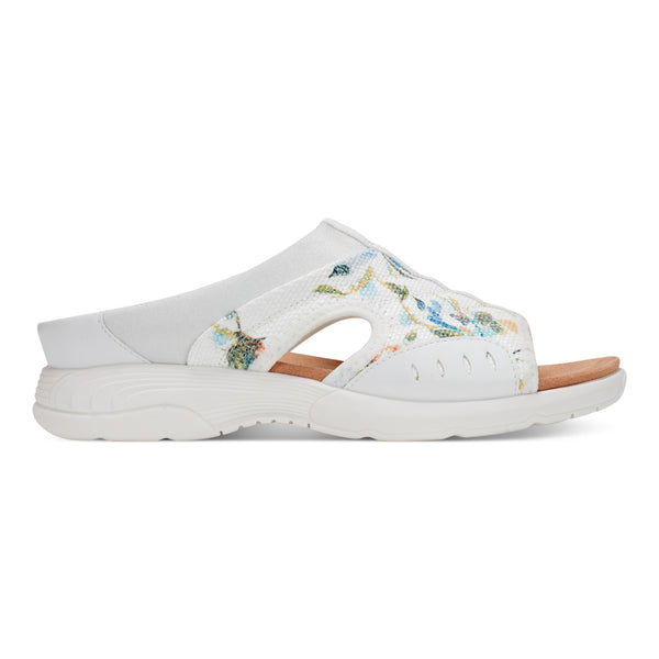 Easy Spirit Traciee Slip On Sandals White Floral