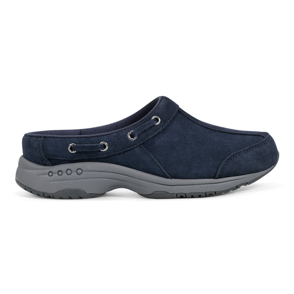 Easy Spirit Travelport Clogs Dark Blue Suede