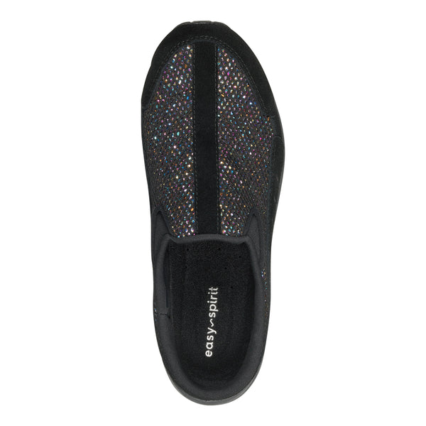 Easy Spirit Traveltime Clogs Black Glitter Multi
