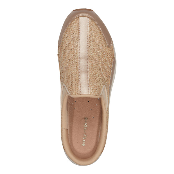 Easy Spirit Traveltime Clogs Gold Raffia