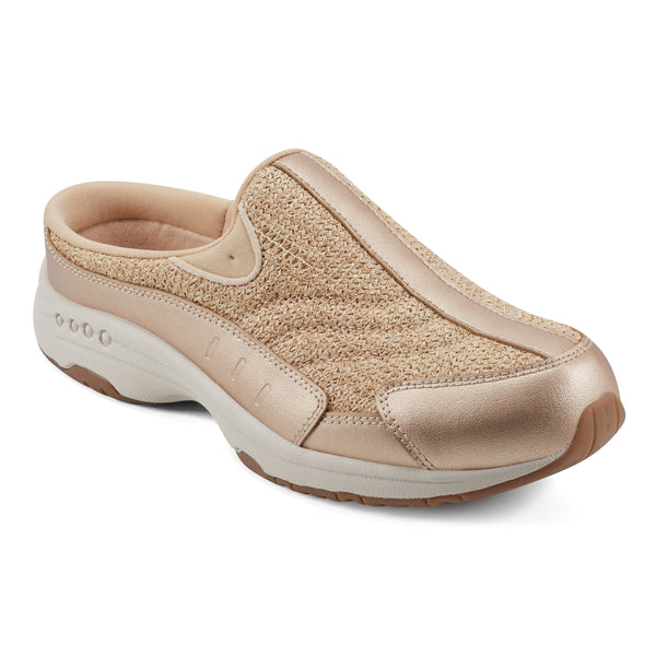 easy spirit Traveltime Clogs Gold Raffia