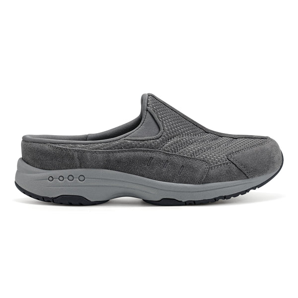 Easy Spirit Traveltime Clogs Grey Suede/Mesh