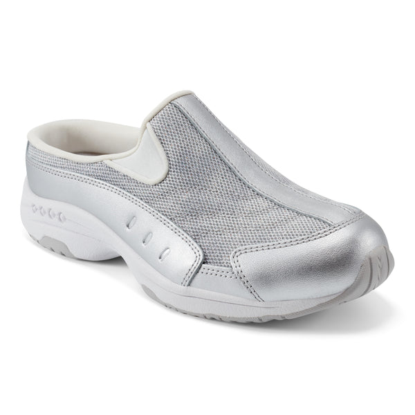 Easy Spirit Traveltime Clogs Silver