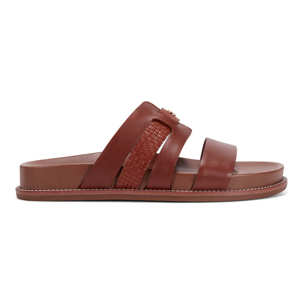 Easy Spirit Trevin Footbed Sandals Brown Leather