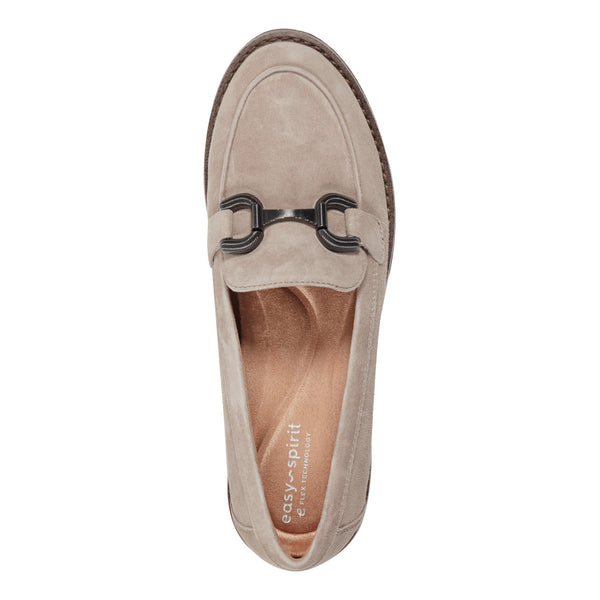 Easy Spirit Vivy Tailored Loafers Taupe Suede