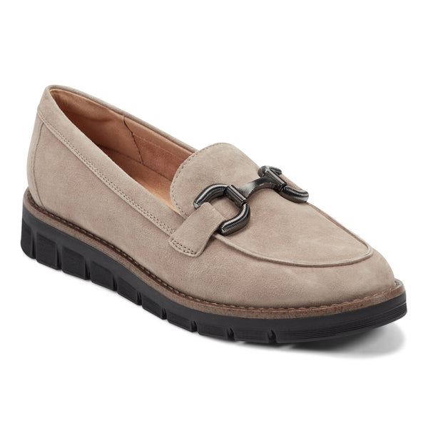 easy spirit Vivy Tailored Loafers Taupe Suede