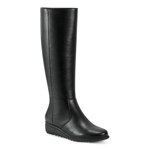 easy spirit Yumi Casual Tall Wedge Boots Black