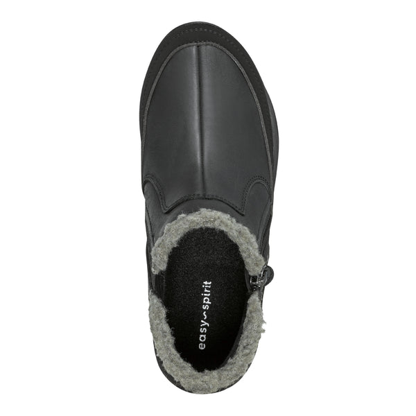 Easy Spirit Epic Cold Weather Booties Black Leather