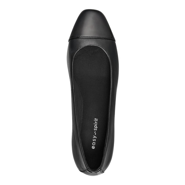 Easy Spirit Gracey Wedge Heels Black Leather/Patent