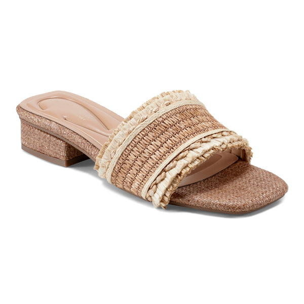 easy spirit Graciela Dress Sandals Brown/Cream Raffia